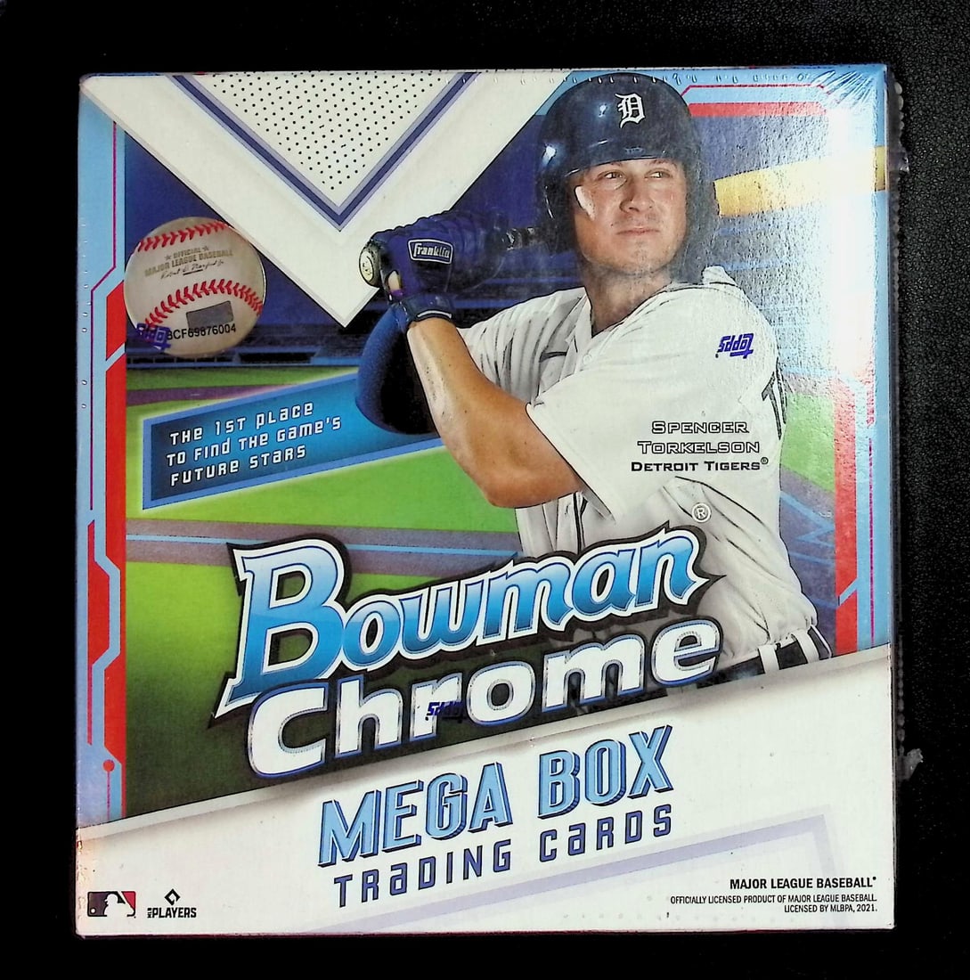 2021 Bowman Chrome Baseball Mega Box - 2 Five Card Chrome Mojo Packs Per Box: Bowman Baseball MLB Trading & Sports Cards, Sports Cards for Sale Near Me, Rookie Cards, Prospect Cards, Shohei Ohtani, Aaron Judge, Bryce Harper, Auction Lots for Sale on Line, Refractors, SP, World 