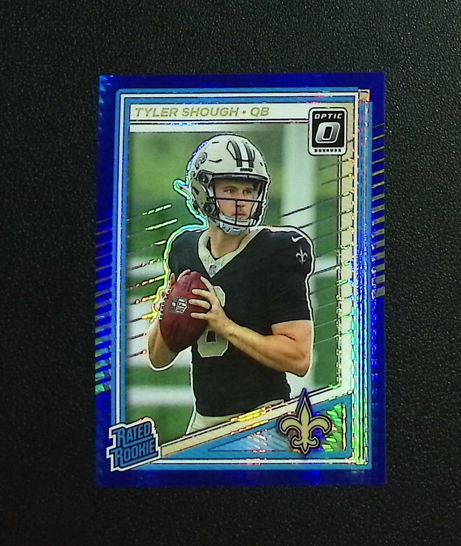 Tyler Shough Rookie Blue Hyper Prizm 2025 Donruss Optic #223 New Orleans Saints: Panini, Donruss Optic, & Donruss Select, Prizm, Mosaic, Contenders, Zenith, Phoenix, Illusions, Absolute, Rookie NFL Sports Trading Cards, SP, SSP, Cards, Football Cards for Sale Near Me, Superbowl & 