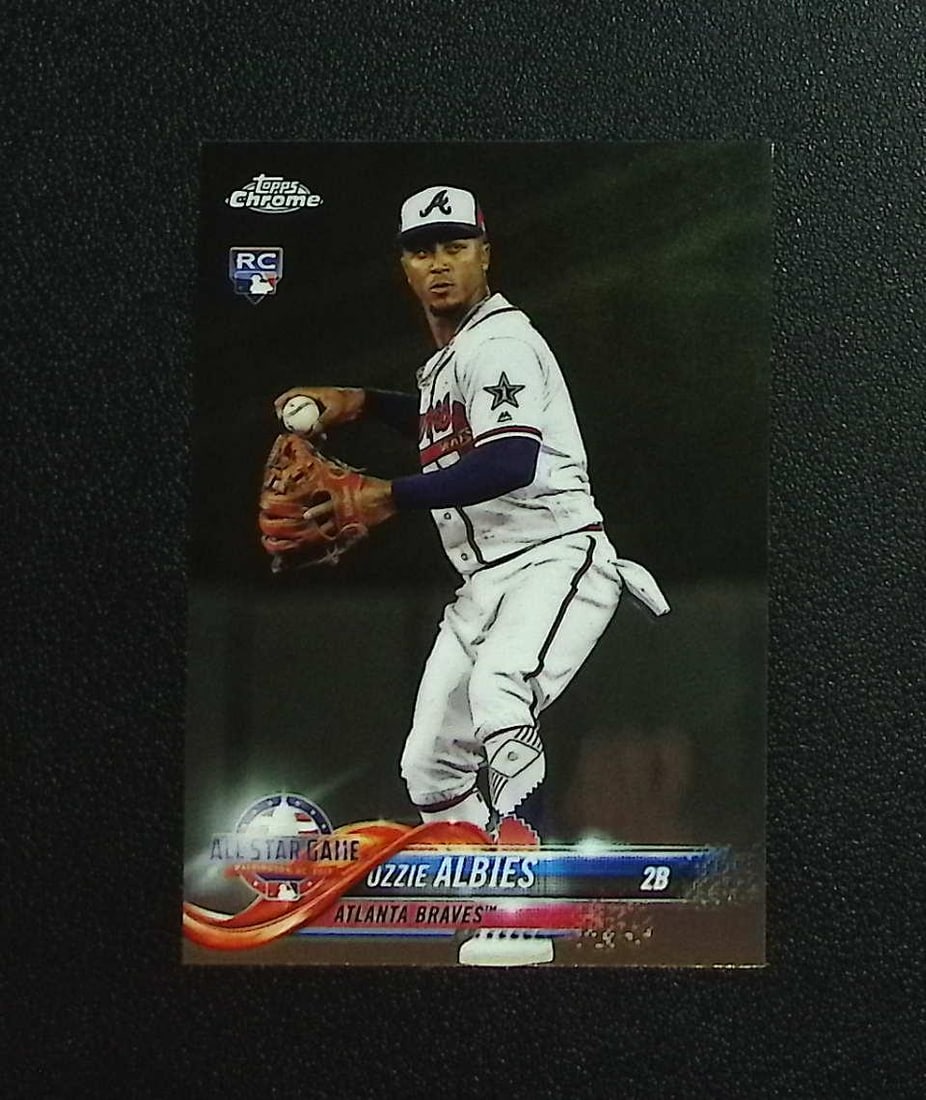 Ozzie Albies Rookie Card 2018 Topps Chrome Update #HMT76 Atlanta Braves: Topps, Bowman, & Fanatics Baseball MLB Trading & Sports Cards, Sports Cards for Sale Near Me, World Series & Hall of Fame Players Memorabilia, Refractors, X-Fractors, Numbered, SP, SSP, Valuable Aucti
