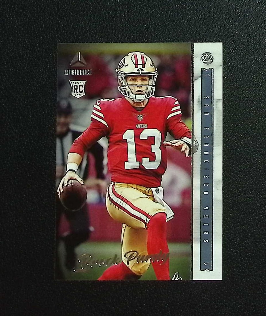 Brock Purdy Rookie Card 2022 Chronicles Luminance #213 San Francisco 49ers: Panini, Donruss Optic, & Donruss Select, Prizm, Mosaic, Contenders, Zenith, Phoenix, Illusions, Absolute, Rookie NFL Sports Trading Cards, SP, SSP, Cards, Football Cards for Sale Near Me, Superbowl & 
