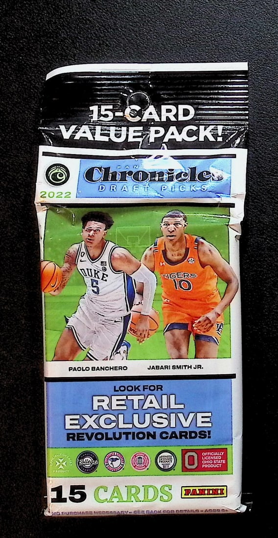 2022 Panini Chronicles Draft Picks Basketball Hanger Value Pack, Rookies: Paolo Banchero, Chet (1 of 1)