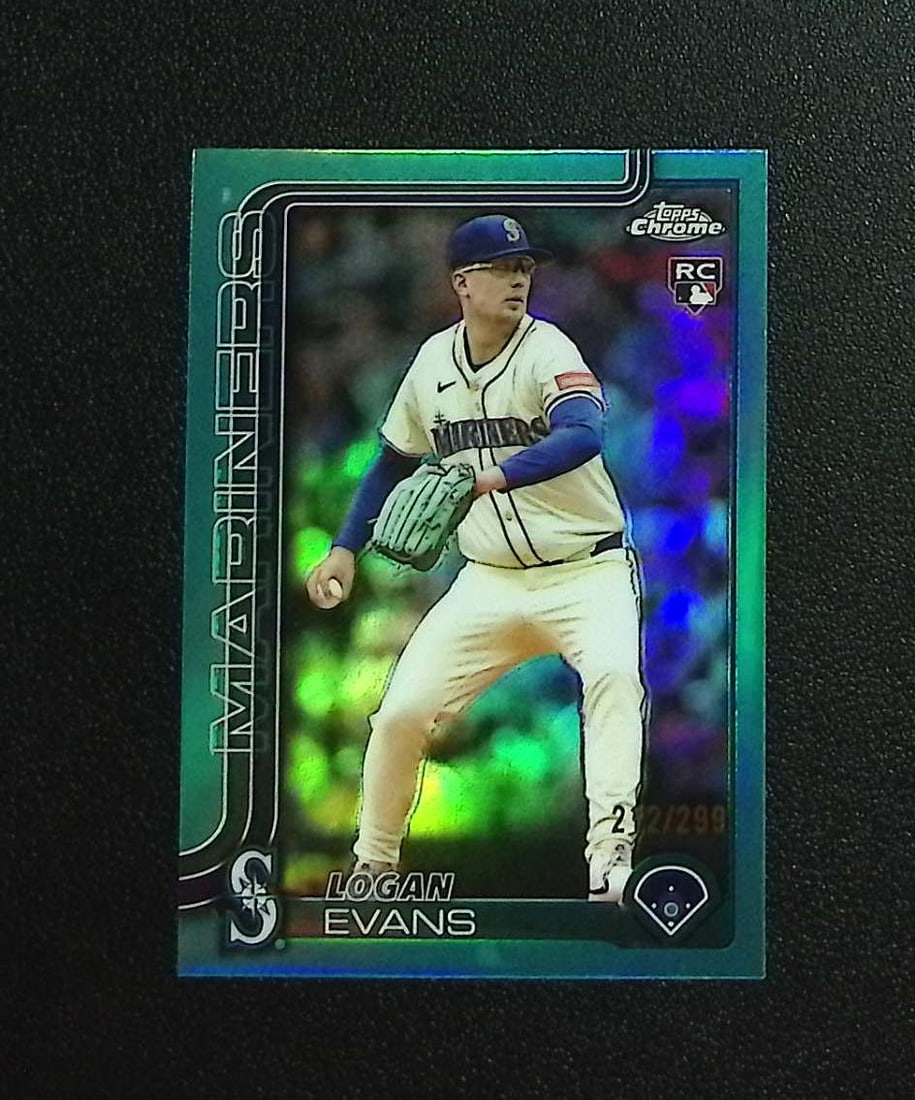 Logan Evans Rookie Teal Refractor /299 2025 Topps Chrome Update #USC194 Mariners: Topps, Bowman, & Fanatics Baseball MLB Trading & Sports Cards, Sports Cards for Sale Near Me, World Series & Hall of Fame Players Memorabilia, Refractors, X-Fractors, Numbered, SP, SSP, Valuable Aucti