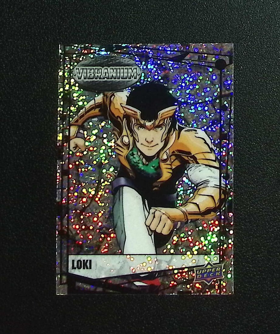 Loki Vibranium Raw 2015 Upper Deck Marvel #68: Topps, Fleer Upper Deck, Chrome Super Heroes DC & Marvel, Marvel Studios, MCU, Superheroes, Marvel Comis, Captain America, Thor, Hulk, Iron Man, Avengers, Thanos