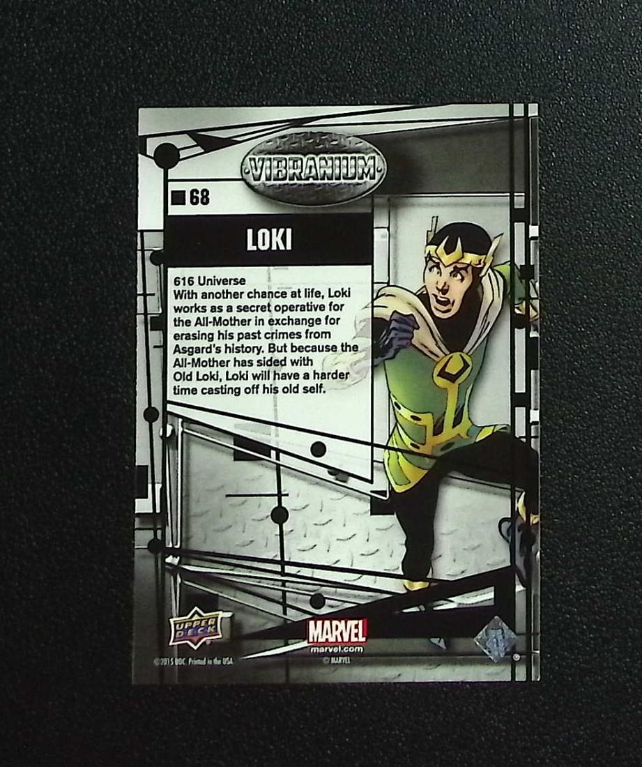 Loki Vibranium Raw 2015 Upper Deck Marvel #68 - 2