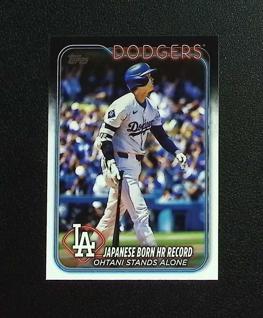 Shohei Ohtani Japanese Born HR Record 2024 Topps Update #US123 Los Angeles Dodgers: Topps, Bowman, & Fanatics Baseball MLB Trading & Sports Cards, Sports Cards for Sale Near Me, World Series & Hall of Fame Players Memorabilia, Refractors, X-Fractors, Numbered, SP, SSP, Valuable Aucti