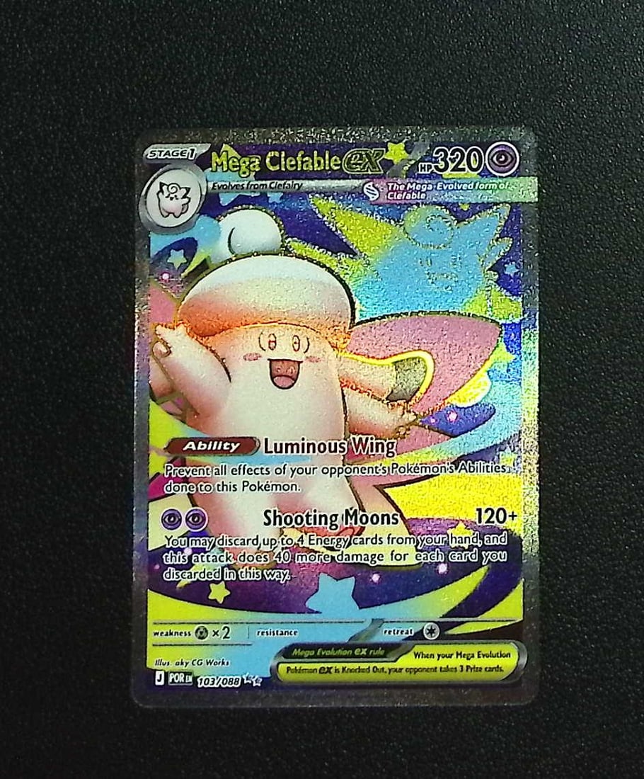 Pokemon Perfect Order Mega Clefable Ex Ultra Rare #103: Pokemon Trading Card Game Cards, Charizard, Pikachu, Mewtwo, Reverse Holo, Holo Rare, Secret Rare Cards, Full Art Cards, Eevee, Ultra Rare Card, Illustration Rare, Special Illustration Rare SIR