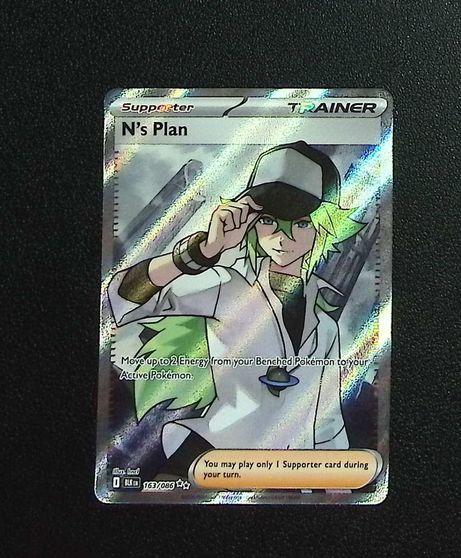Pokemon Black Bolt N's Plan Ultra Rare #163: Pokemon Trading Card Game Cards, Charizard, Pikachu, Mewtwo, Reverse Holo, Holo Rare, Secret Rare Cards, Full Art Cards, Eevee, Ultra Rare Card, Illustration Rare, Special Illustration Rare SIR