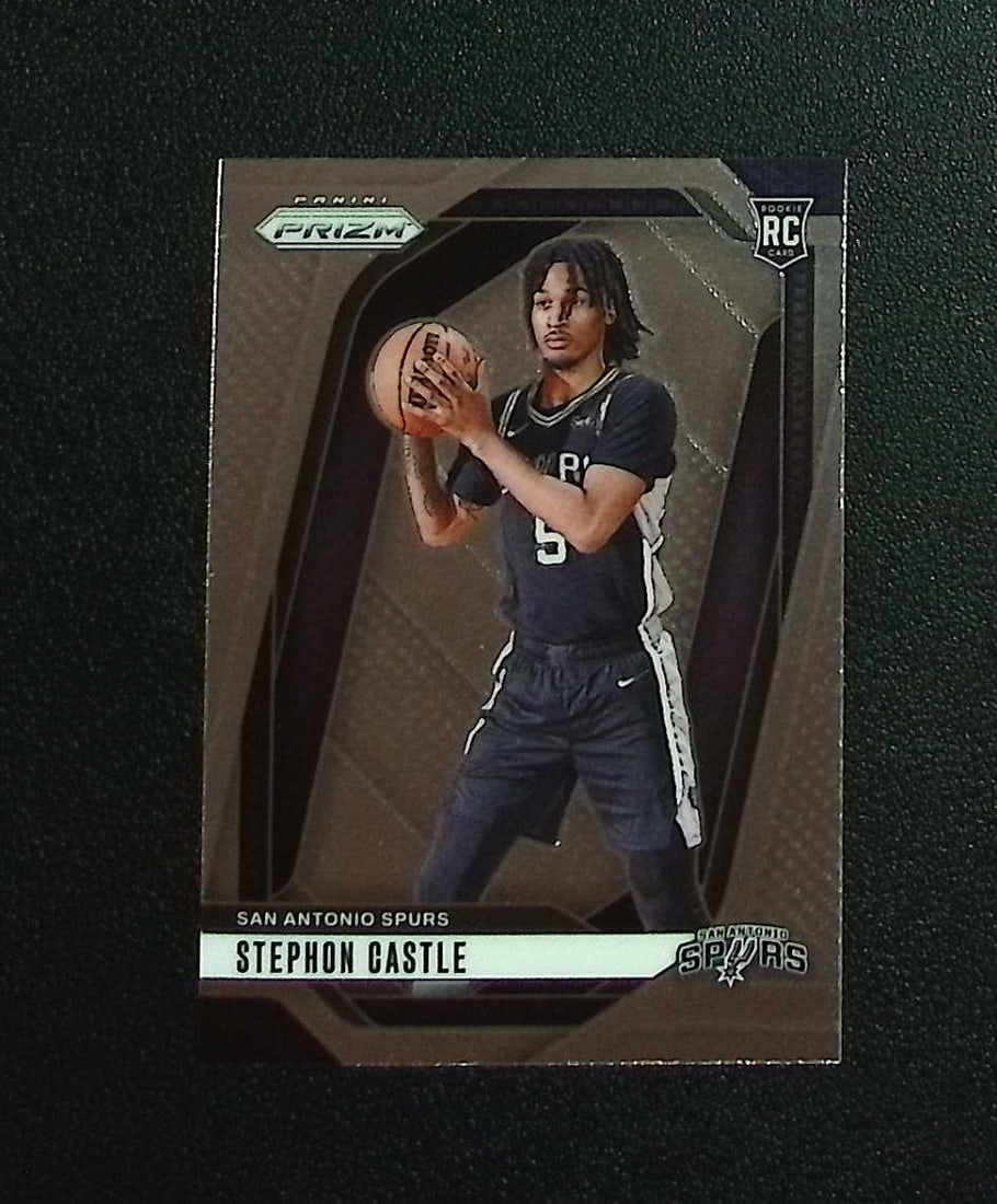 Stephon Castle Rookie Card 2024-25 Panini Prizm #234 San Antonio Spurs (1 of 2)