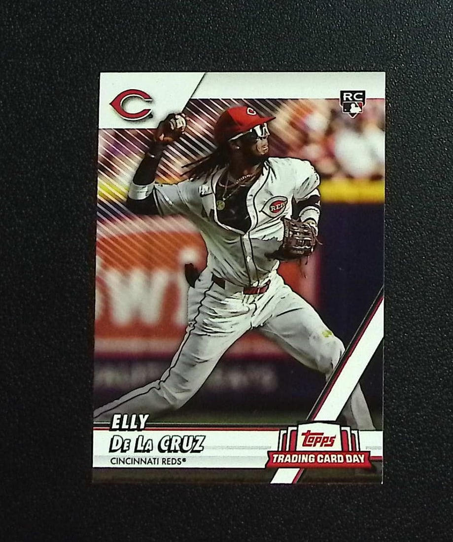 Elly De La Cruz Rookie Card 2024 Topps Trading Card Day #NTCD-GWP1 Reds: Topps, Bowman, & Fanatics Baseball MLB Trading & Sports Cards, Sports Cards for Sale Near Me, World Series & Hall of Fame Players Memorabilia, Refractors, X-Fractors, Numbered, SP, SSP, Valuable Aucti