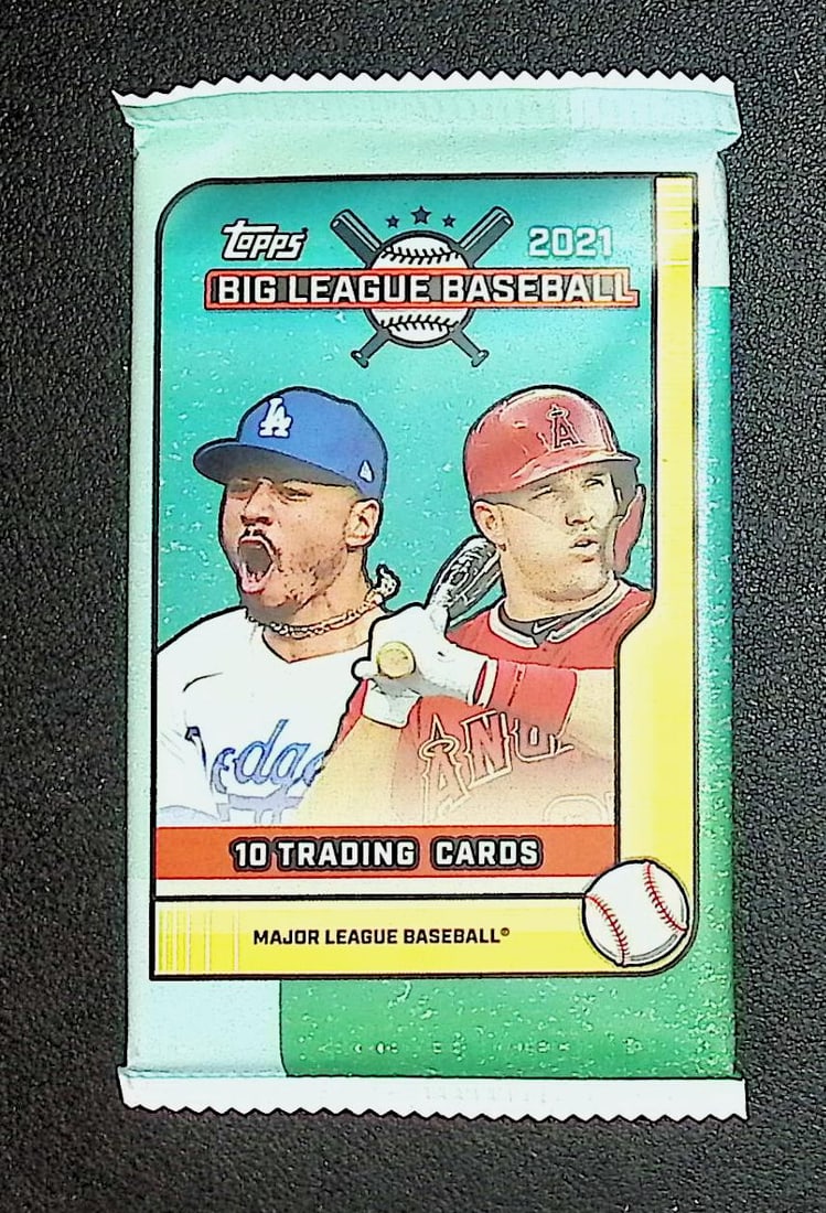 2021 Topps Big League Baseball HOBBY BOX PACK: Topps MLB Rookie Baseball Trading Cards, Sports Cards for Sale Near Me, World Series & Hall of Fame Players, Shohei Ohtani, Mike Trout, Aaron Judge, Mookie Betts, Boston Red Sox, New York Yankees