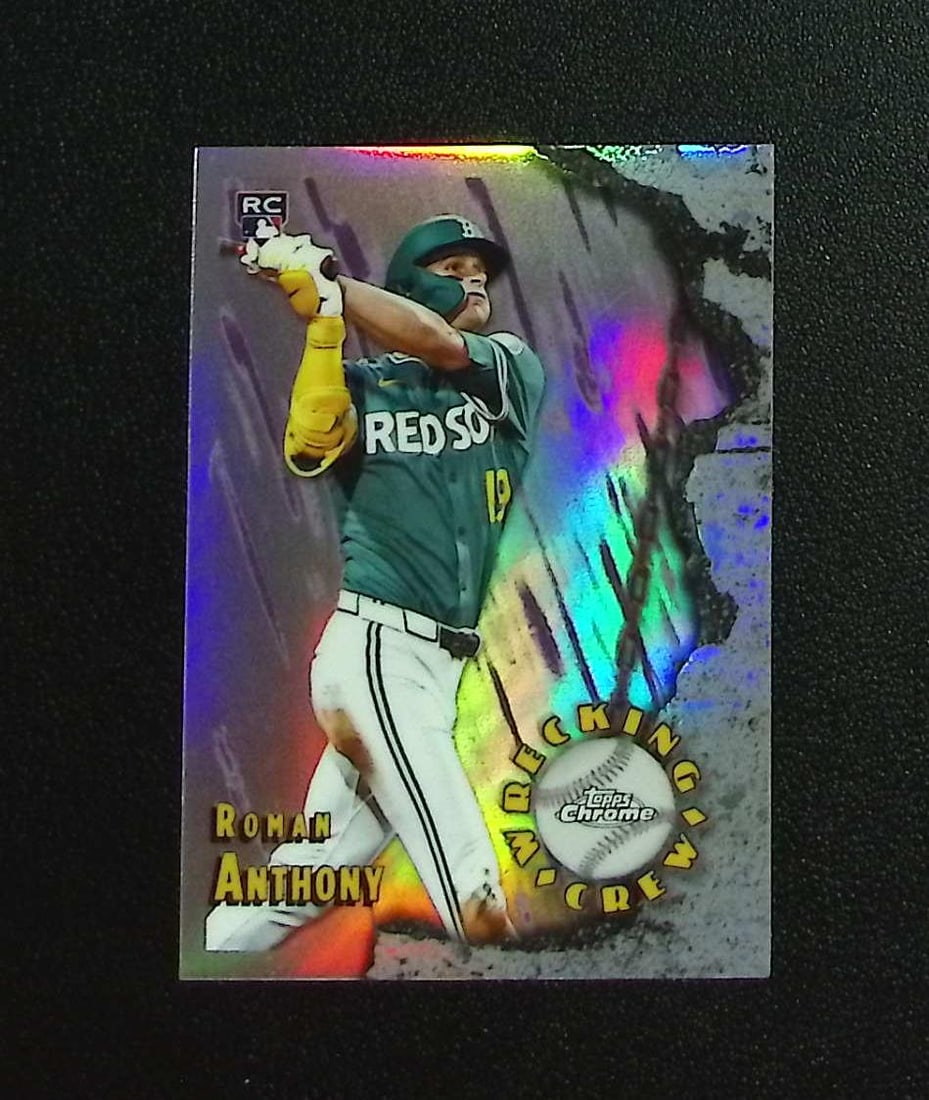 Roman Anthony Rookie Wrecking Crew 2026 Topps Chrome #WC-25 Boston Red Sox: Topps, Bowman, & Fanatics Baseball MLB Trading & Sports Cards, Sports Cards for Sale Near Me, World Series & Hall of Fame Players Memorabilia, Refractors, X-Fractors, Numbered, SP, SSP, Valuable Aucti