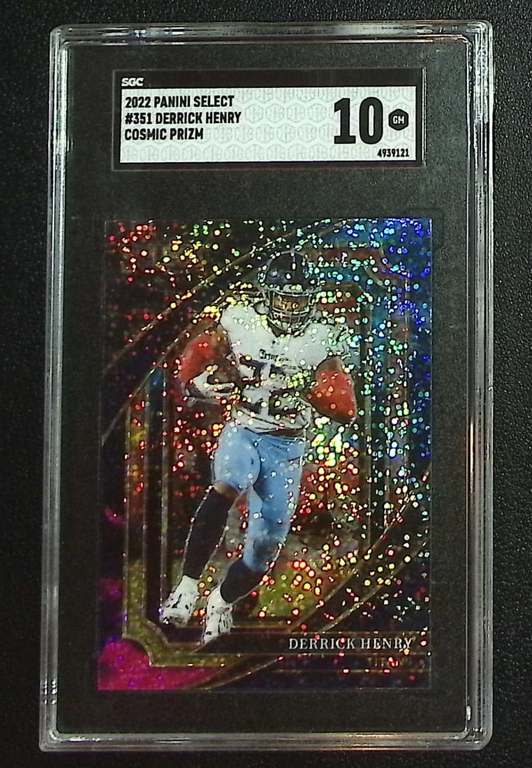 Derrick Henry Cosmic Prizm Suite Level 2022 Select #351 SGC 10 Titans, Ravens: Panini, Donruss Optic, & Donruss Select, Prizm, Mosaic, Contenders, Zenith, Phoenix, Illusions, Absolute, Rookie NFL Sports Trading Cards, SP, SSP, Cards, Football Cards for Sale Near Me, Superbowl & 