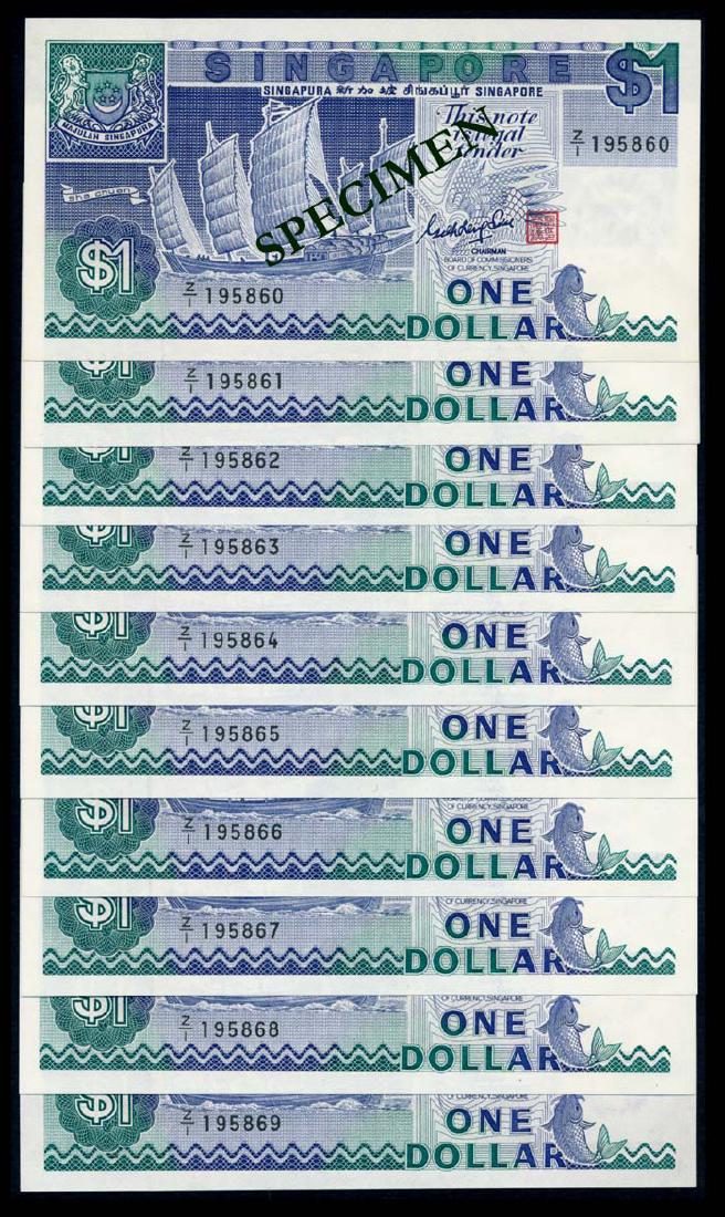 Singapore 10x$1 1987 ship GKS replacement (1 of 1)