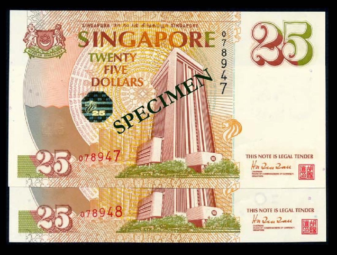 Singapore 2x$25 1996 MAS 25th Anniversary (1 of 1)