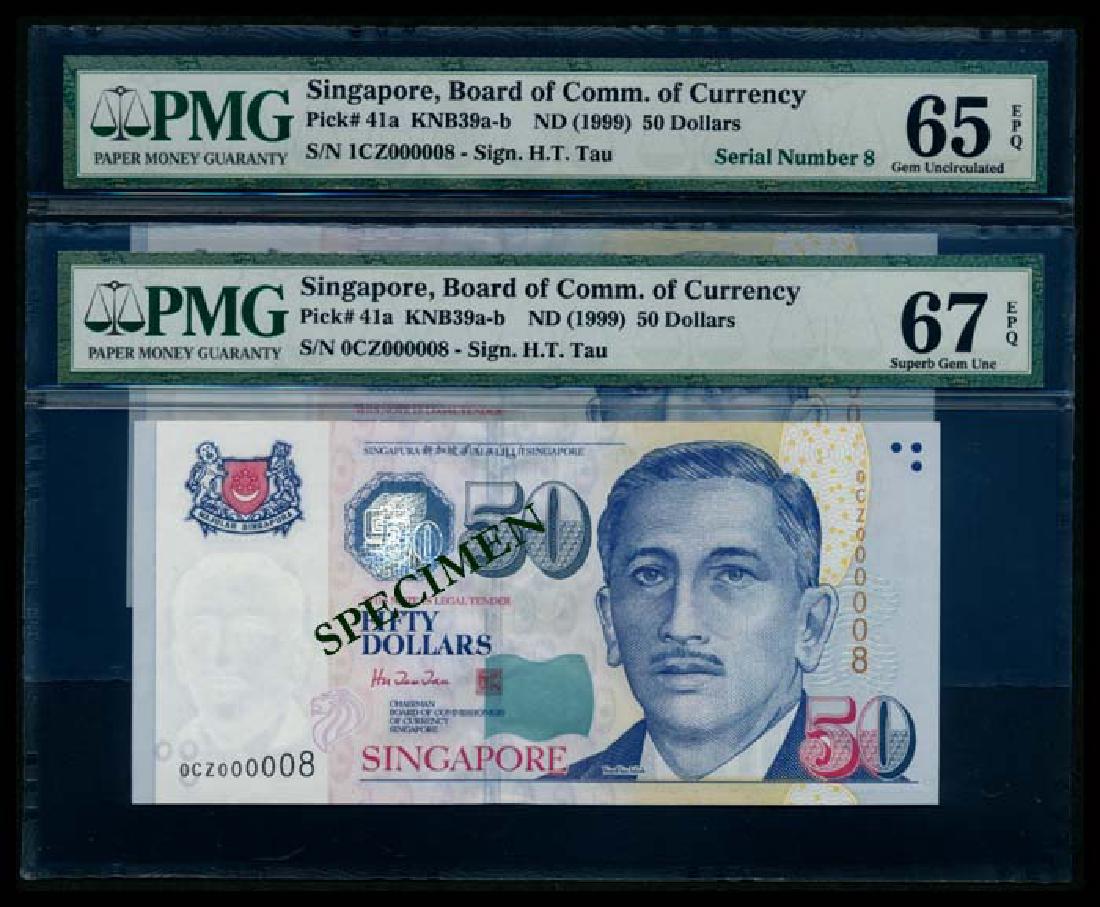 Singapore 2x$50 President Ishak HTT PMG (1 of 1)