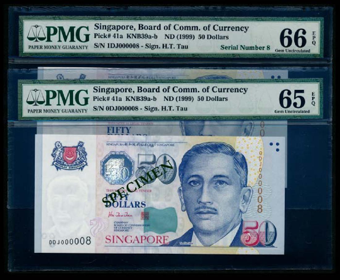 Singapore 2x$50 HTT PMG (1 of 1)