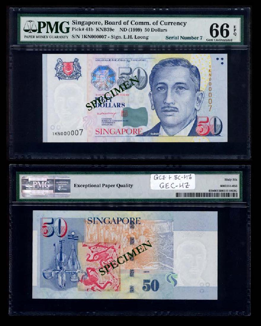 Singapore $50 1999 LHL low no replacement (1 of 1)
