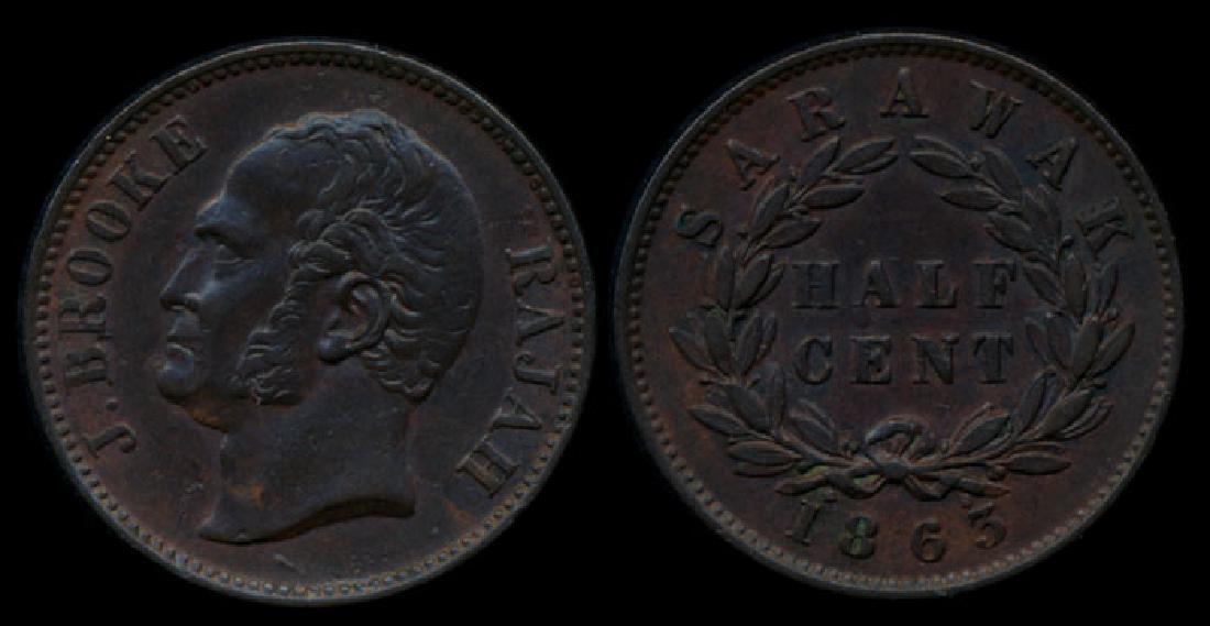 Sarawak J Brooke 1/2c 1863 EF (1 of 1)