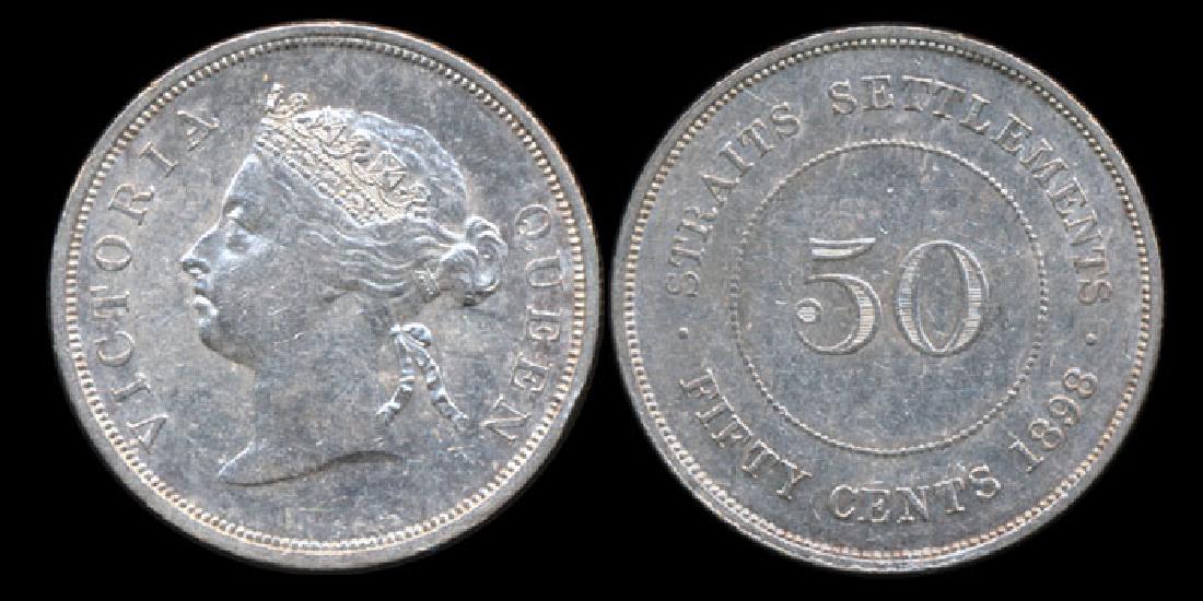 Straits Settlements QV 50c 1898 VF (1 of 1)