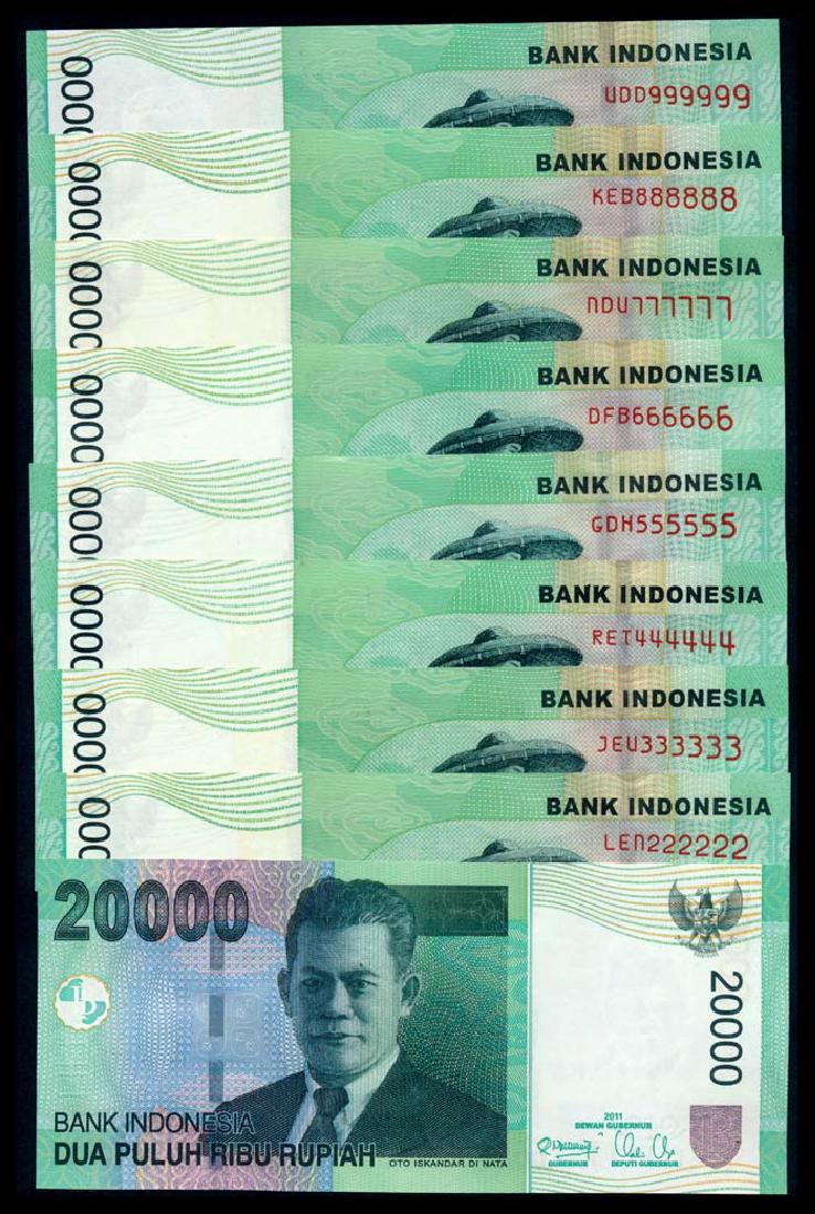 Indonesia 9x20000 Rupiah 2004-11 (1 of 1)