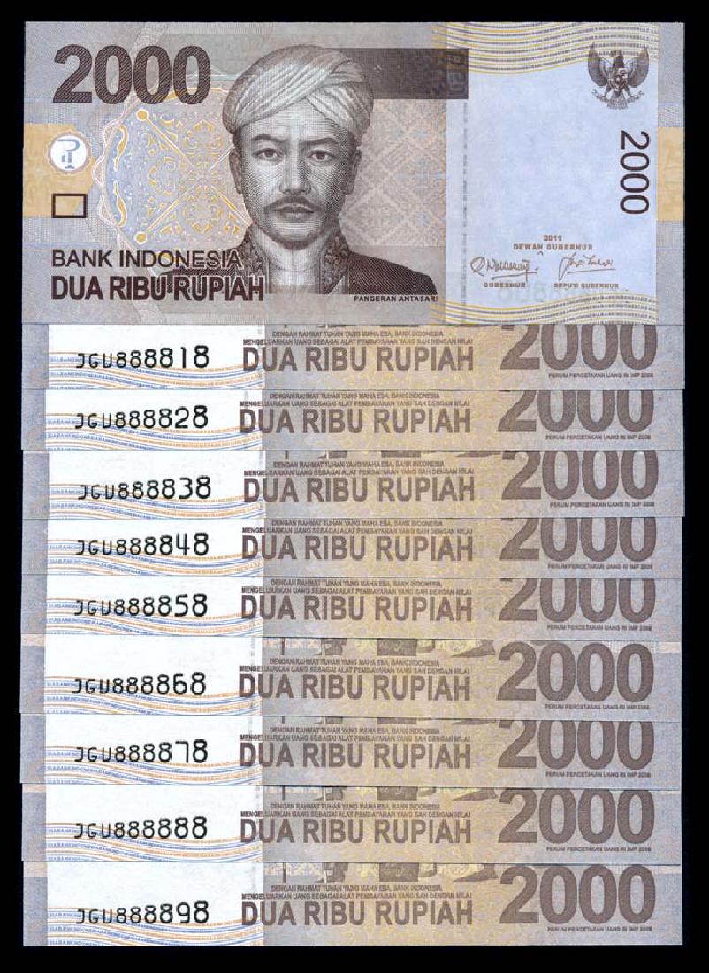 Indonesia 10x2000 Rupiah 2009-11 (1 of 1)