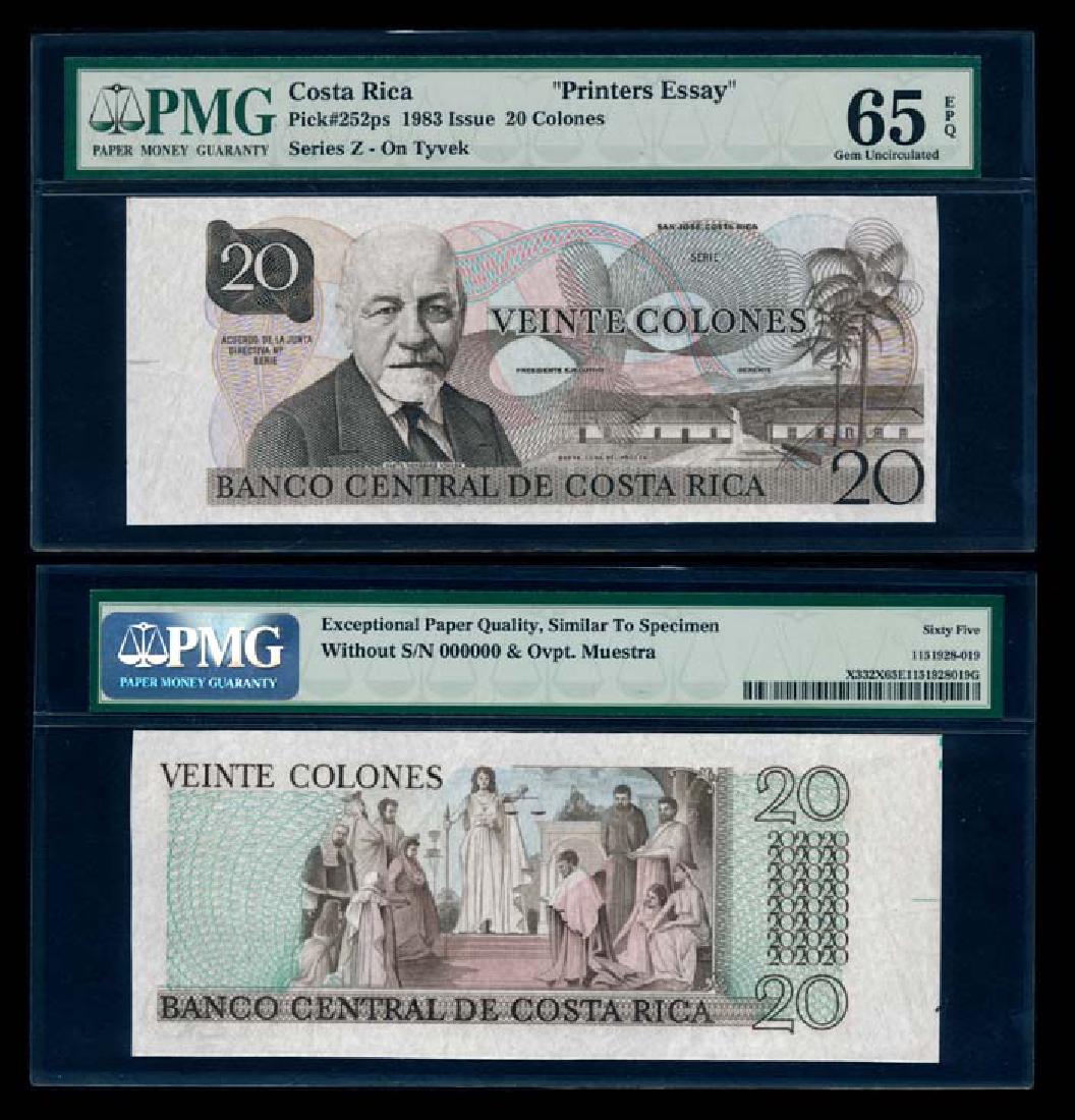 Costa Rica 20 Colones 1983 Printers Essay (1 of 1)