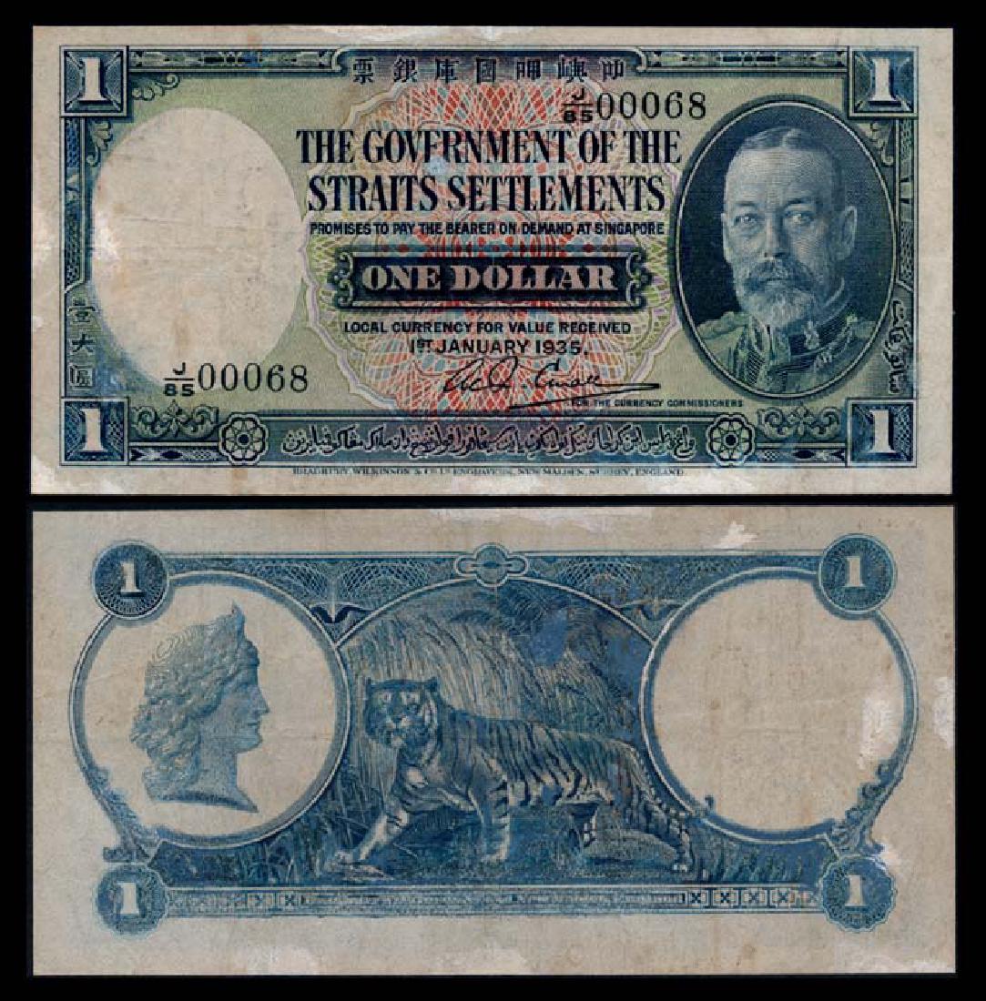 Straits Settlements $1 1935 KGV VF (1 of 1)