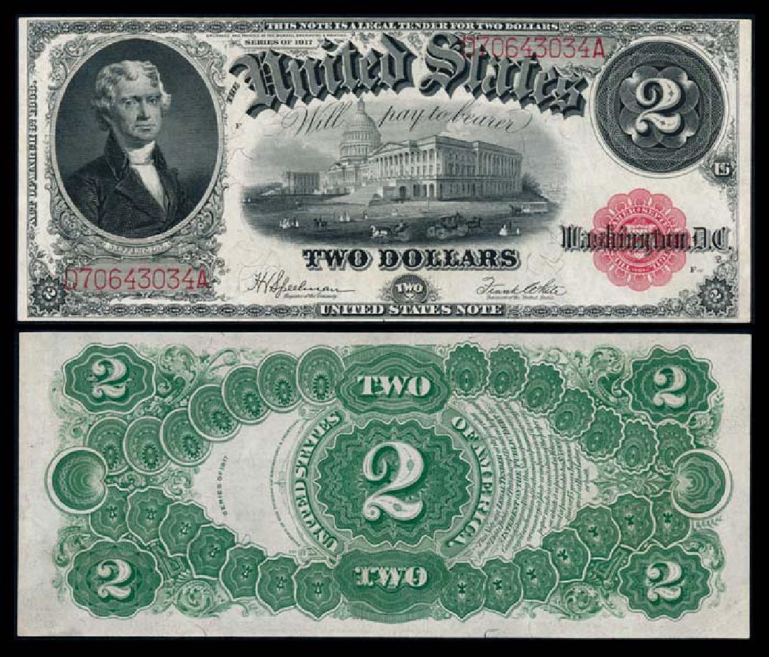 United States $2 1917 EF (1 of 1)