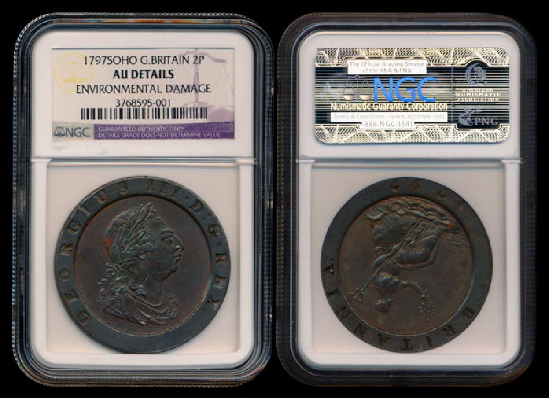 Great Britain KGIII 2 Pence 1797 NGC (1 of 1)