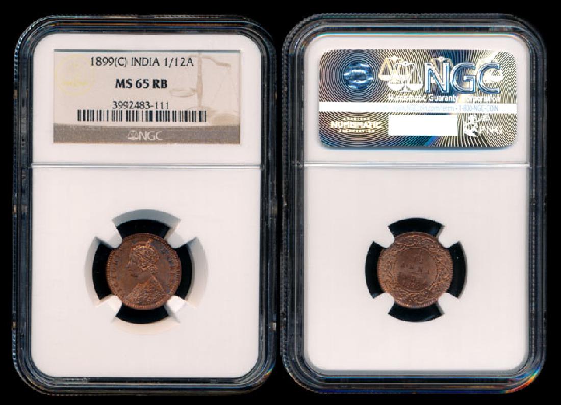 India British India QV 1/12 Anna 1899(C) NGC (1 of 1)