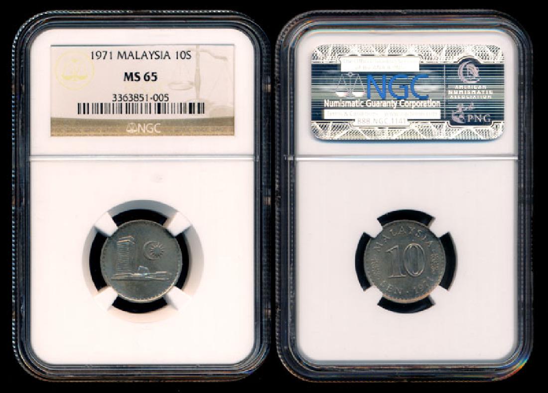 Malaysia 10 Sen 1971 NGC MS65 (1 of 1)