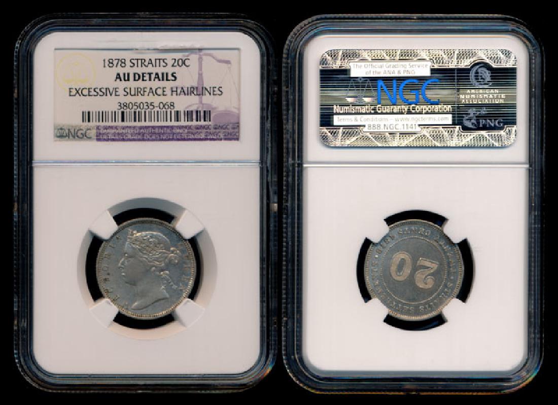 Straits Settlements QV 20c 1878 NGC (1 of 1)