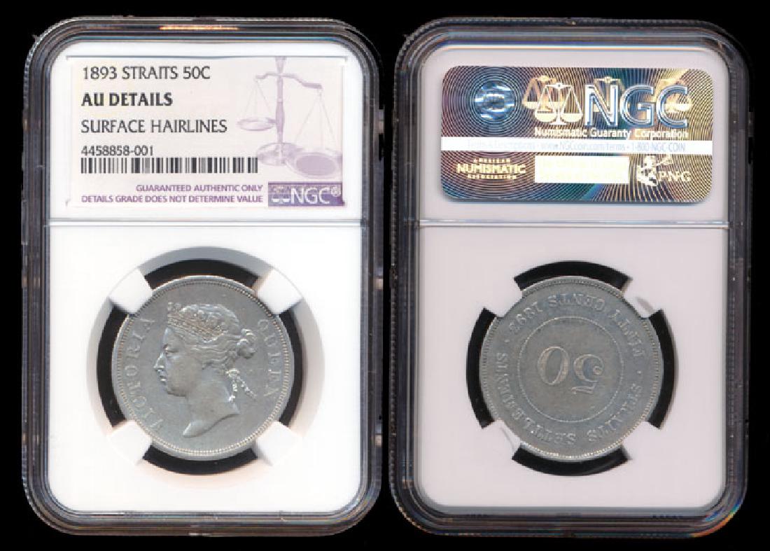 Straits Settlements QV 50c 1893 NGC (1 of 1)
