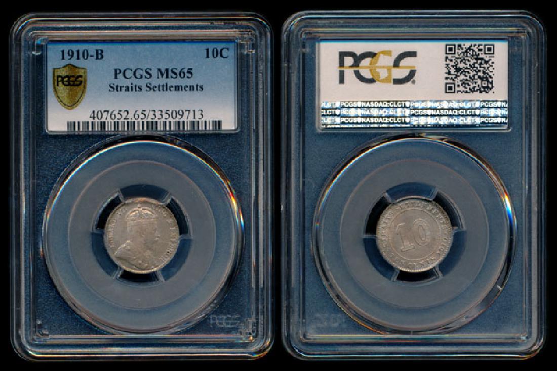 Straits Settlements KEVII 10c 1910B PCGS (1 of 1)