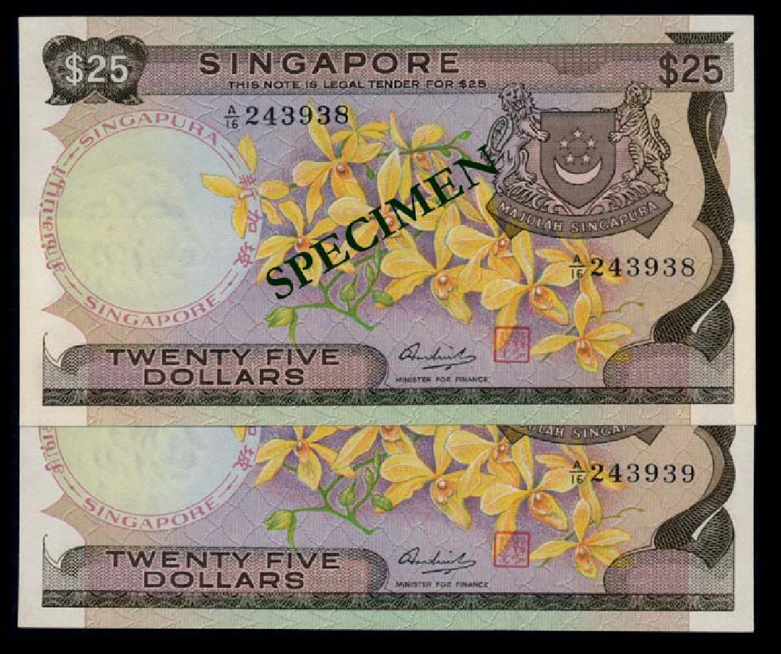 Singapore 2x$25 1972 AU-UNC (1 of 1)