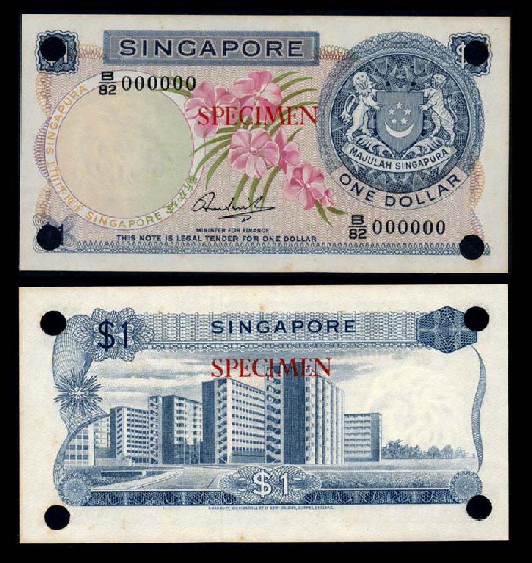 Singapore $1 1971 HSS w/o seal specimen (1 of 1)