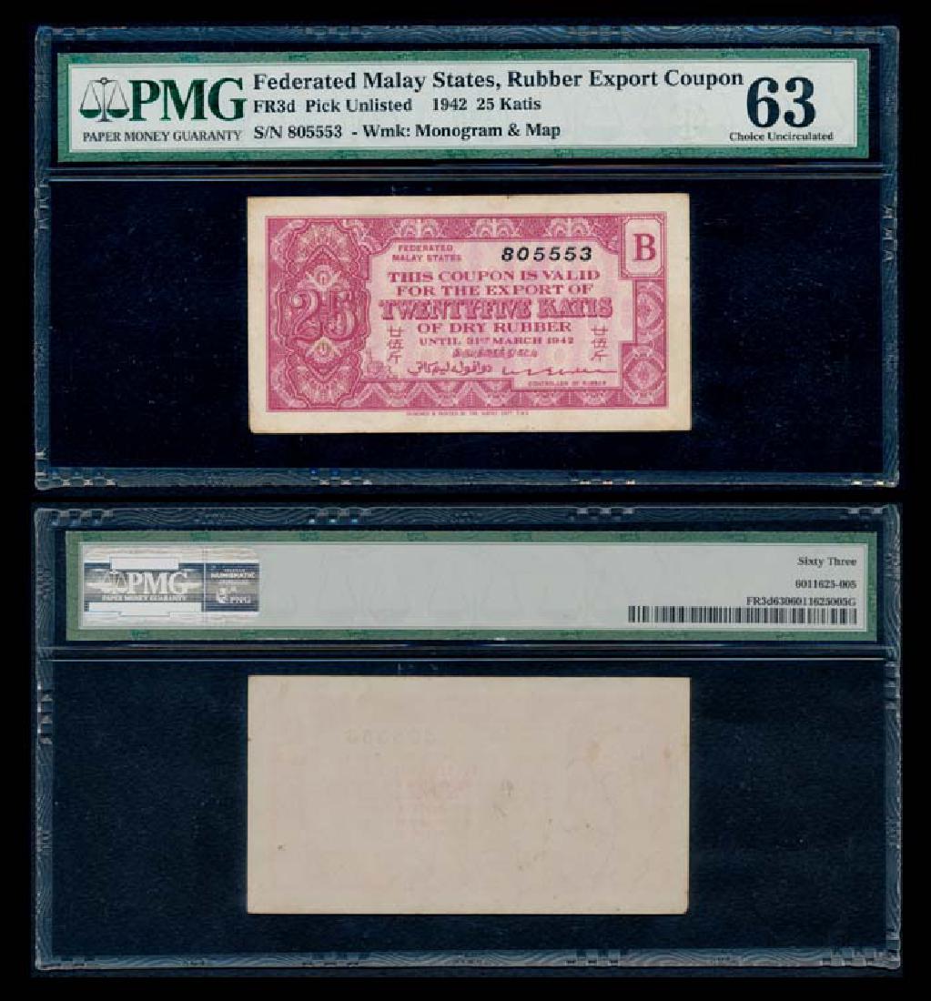 Malaya FMS Rubber Export Coupon 25Katis 1942 (1 of 1)