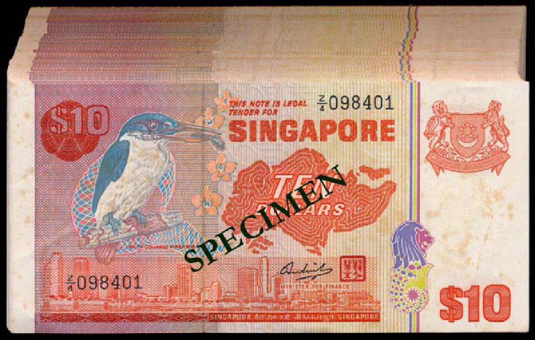 Singapore 100x$10 1976 bird (1 of 1)