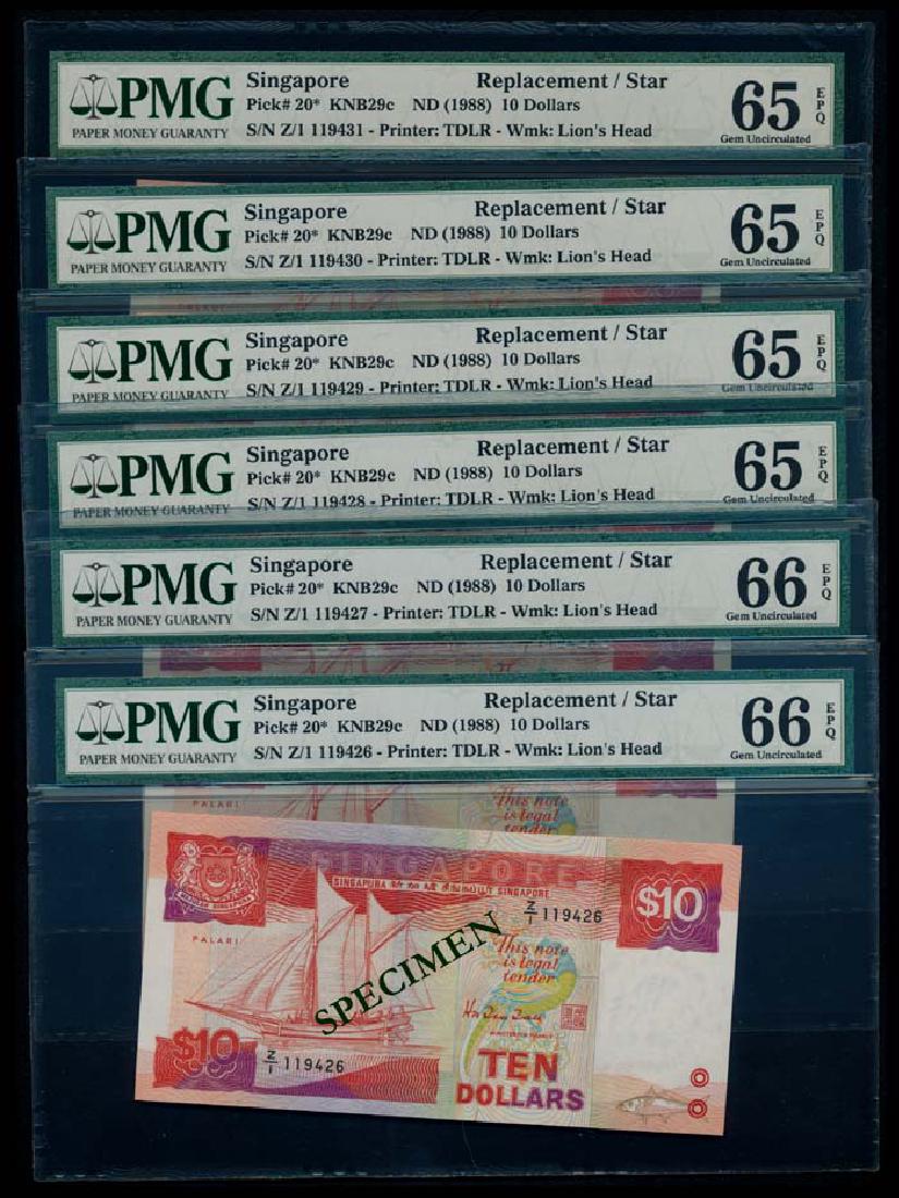 Singapore 6x$10 1988 ship replacement PMG (1 of 1)