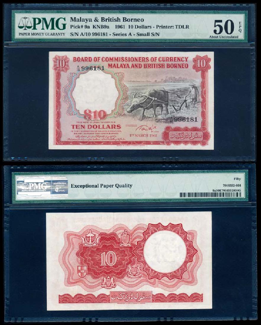 Malaya Br Borneo $10 1961 buffalo small A (1 of 1)