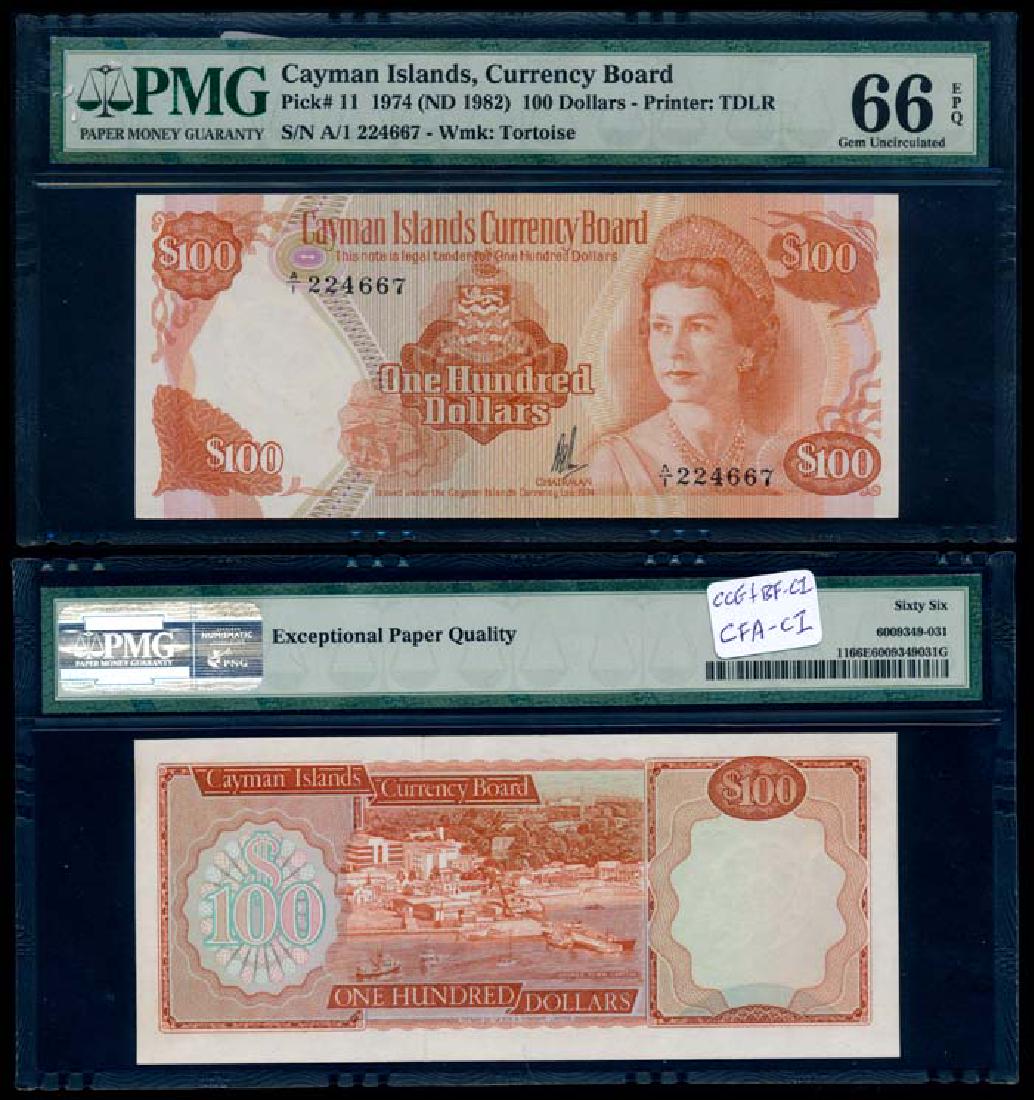 Cayman Islands $100 1982 QEII PMG (1 of 1)