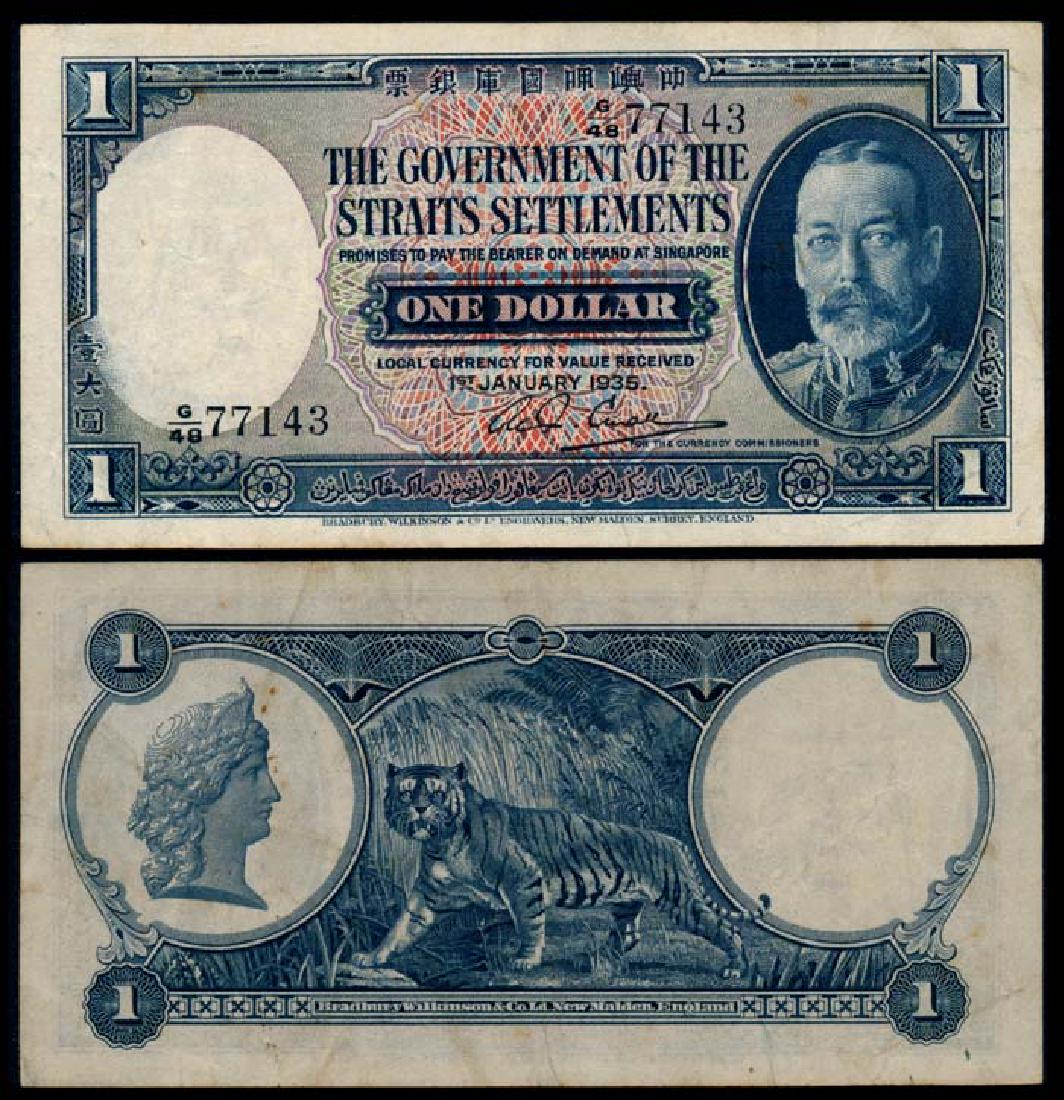 Straits Settlements $1 1935 KGV VF (1 of 1)