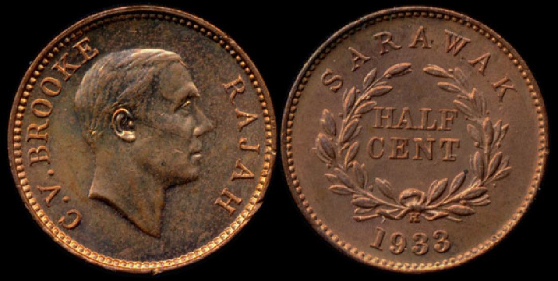 Sarawak CV Brooke 1/2c 1933H AU-UNC (1 of 1)