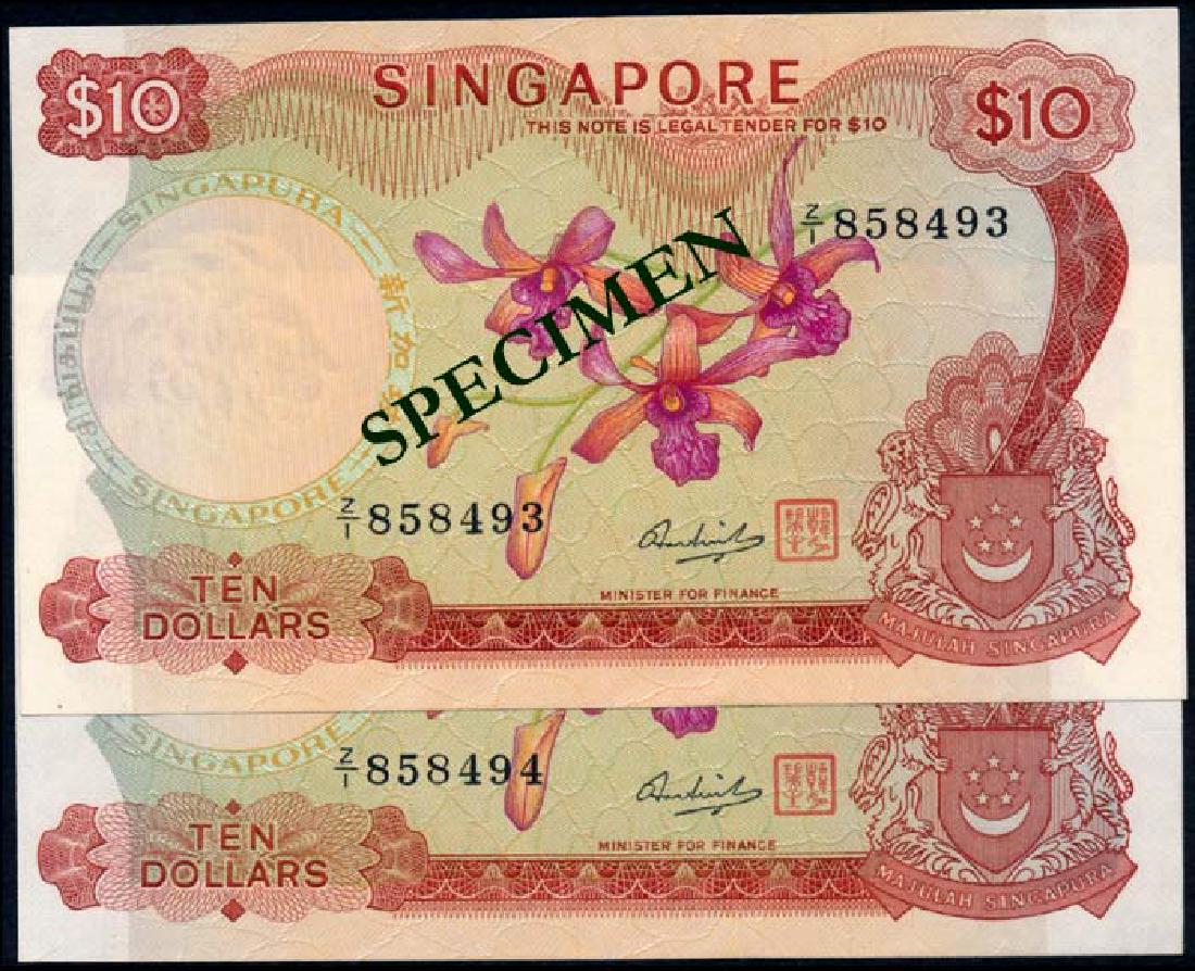 Singapore 2x$10 1973 HSS w/seal replacement (1 of 1)