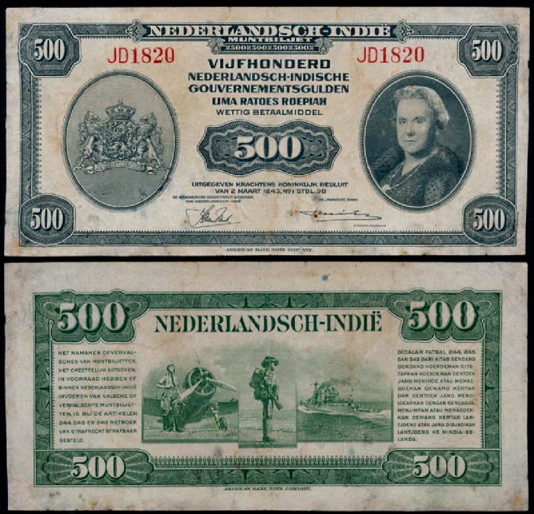 Netherlands Indies 500 Gulden 1943 fine (1 of 1)
