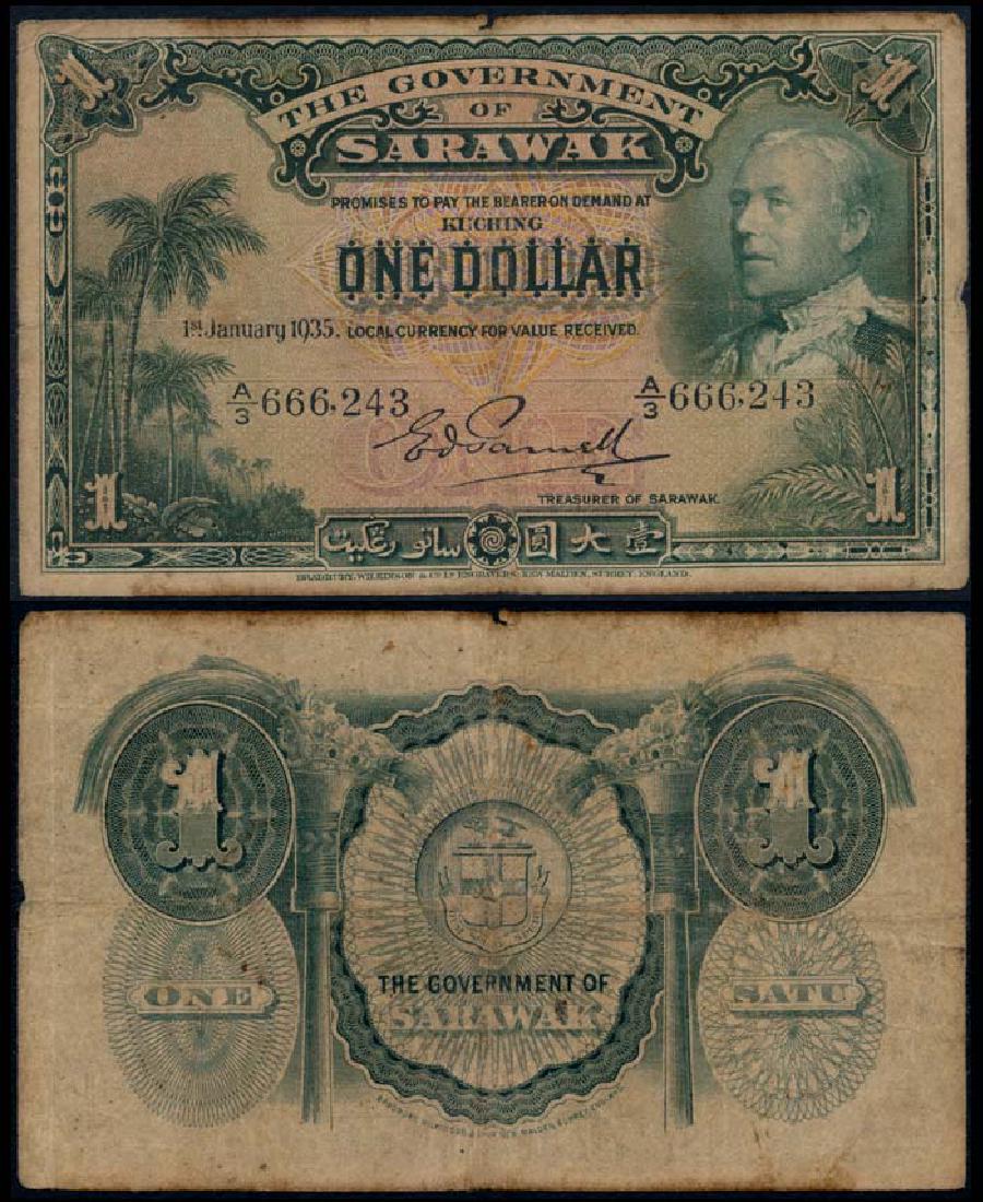 Sarawak CV Brooke $1 1935 very good (1 of 1)