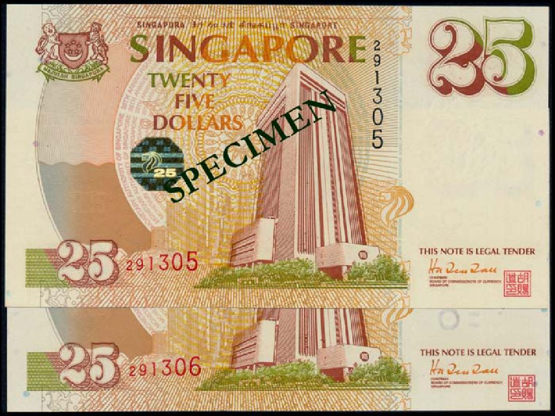 Singapore 2x$25 1996 MAS 25th Anniv Commem (1 of 1)