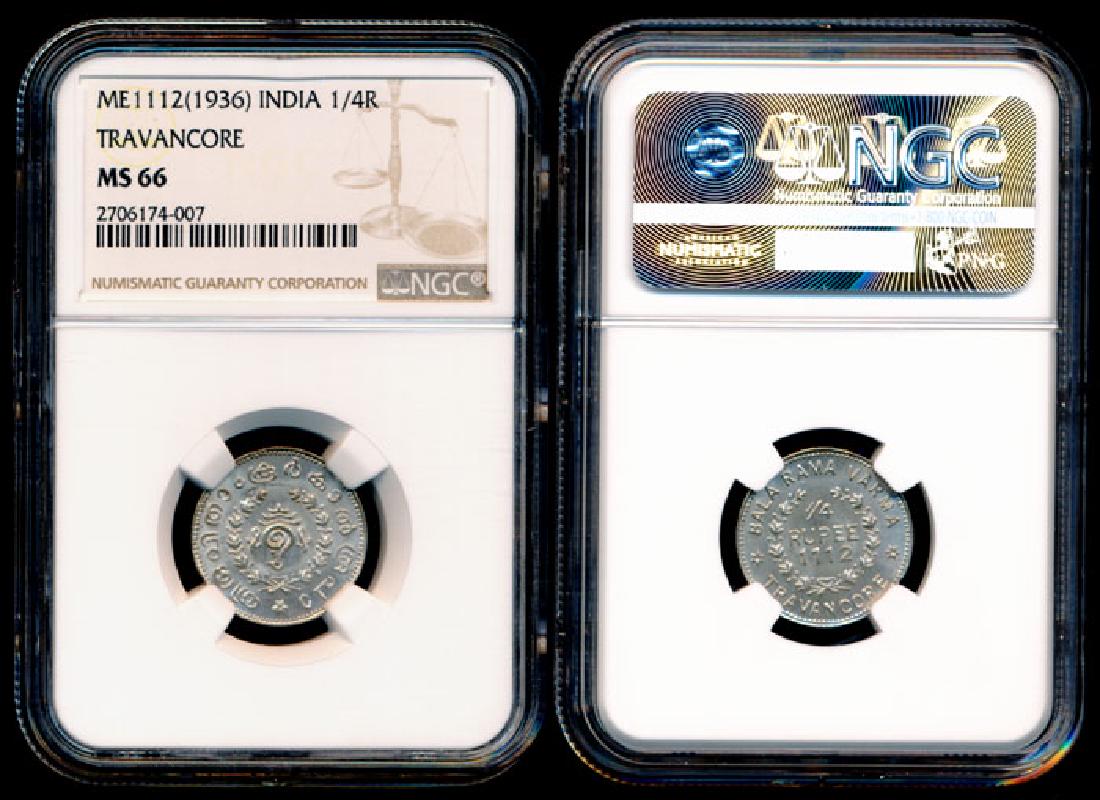 India/Princely States 1/4 Rupee 1936 NGC (1 of 1)