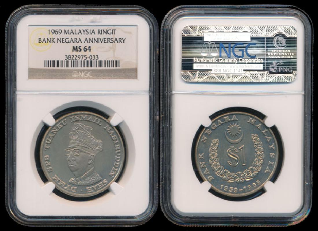 Malaysia Ringgit 1969 NGC MS64 (1 of 1)