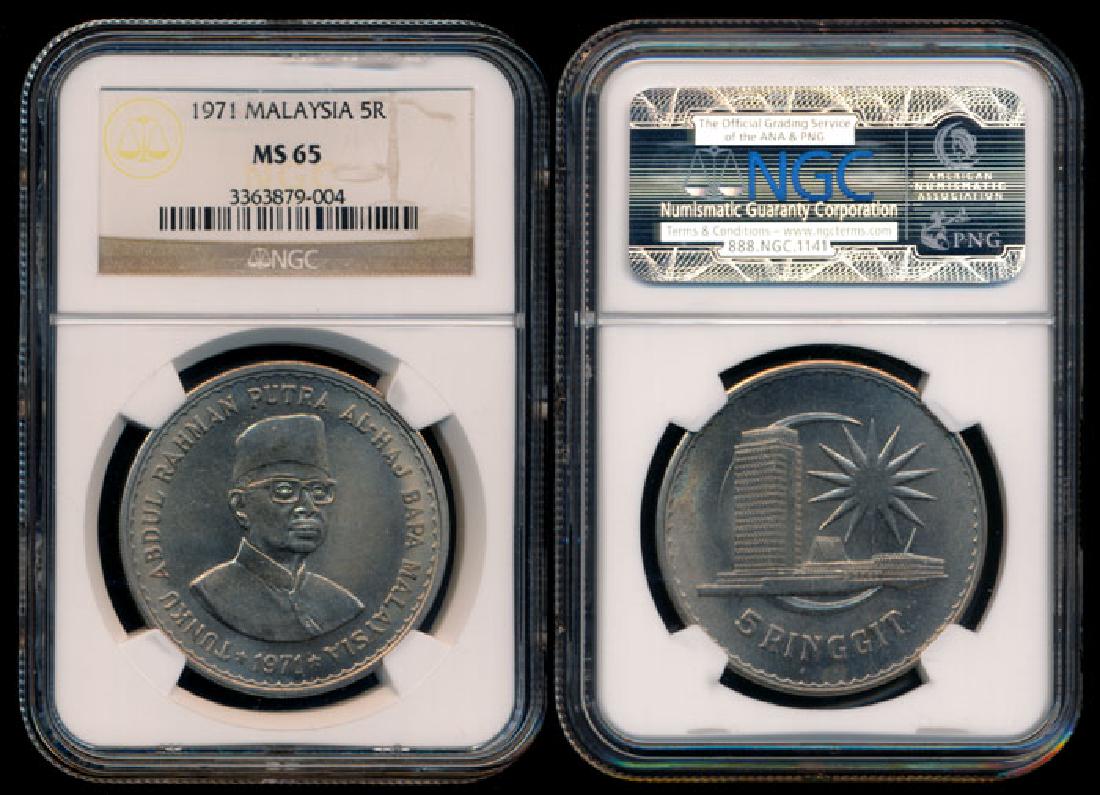 Malaysia 5 Ringgit 1971 NGC MS65 (1 of 1)